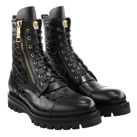 versace men's boots|versace combat boots army.